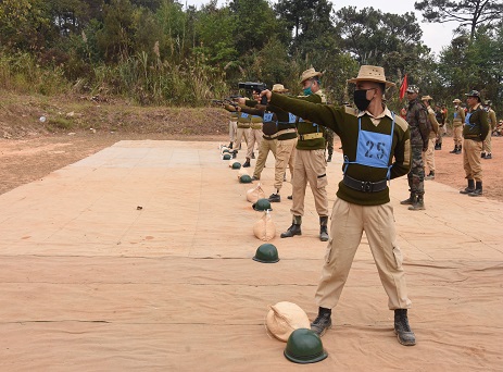 Firing practice at North Eastern Police Academy
